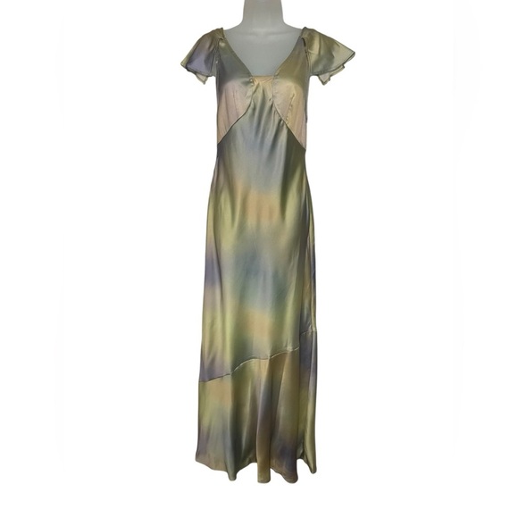 WeWoreWhat New Midi Watercolor Slip Dress Size 2 - Picture 3 of 9
